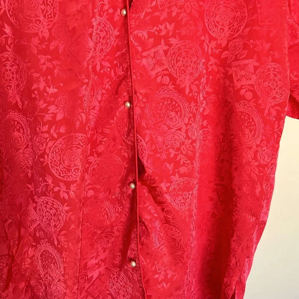 Vintage Victoria’s Secret Gold Label Nightie‎ and Kimono Style Robe Set - Red